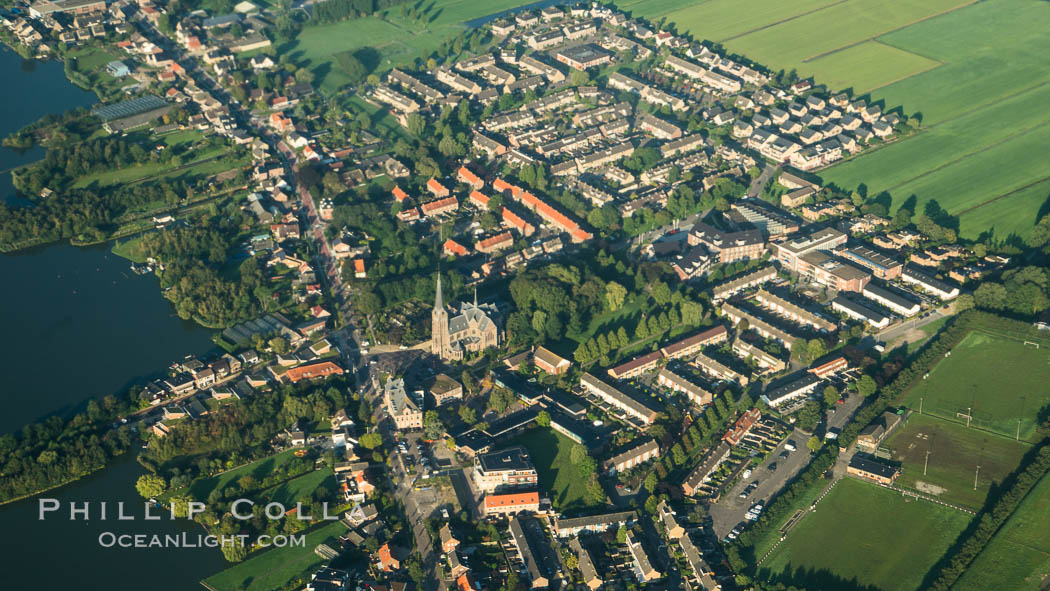 Aerial view of Amsterdam surrounding countryside. Holland, Netherlands, natural history stock photograph, photo id 29430