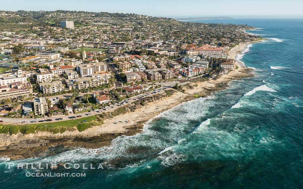Aerial Photo of La jolla Coastline., natural history stock photograph, photo id 30744