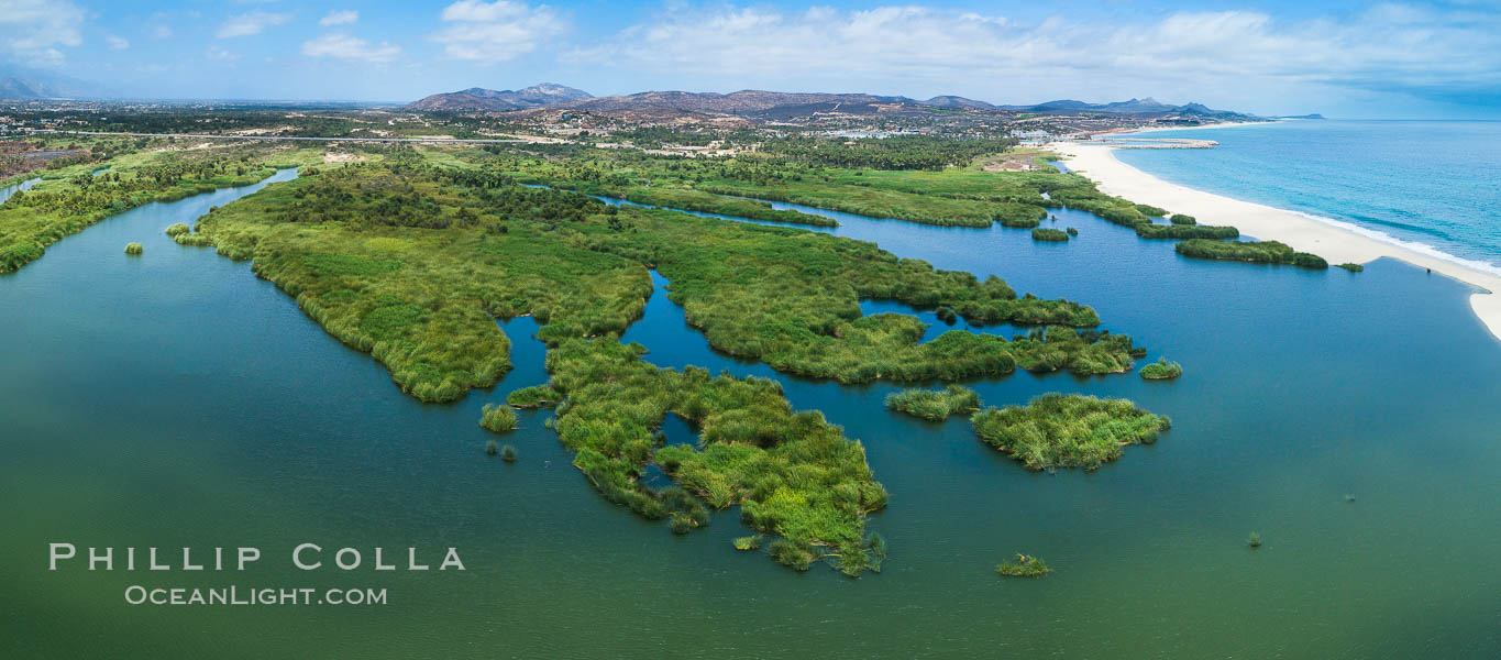 Estero San Jose, aerial photo. Baja California, Mexico, natural history stock photograph, photo id 32945