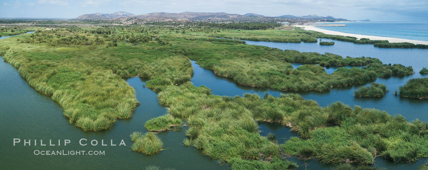 Estero San Jose, aerial photo. Baja California, Mexico, natural history stock photograph, photo id 32946