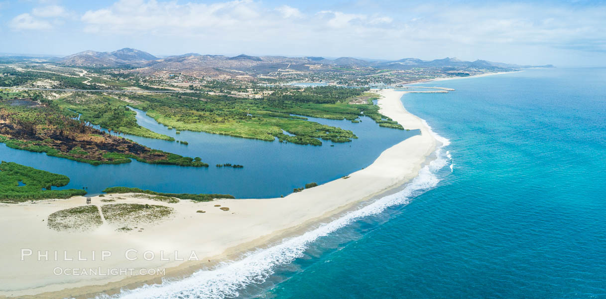 Estero San Jose, aerial photo. Baja California, Mexico, natural history stock photograph, photo id 32947