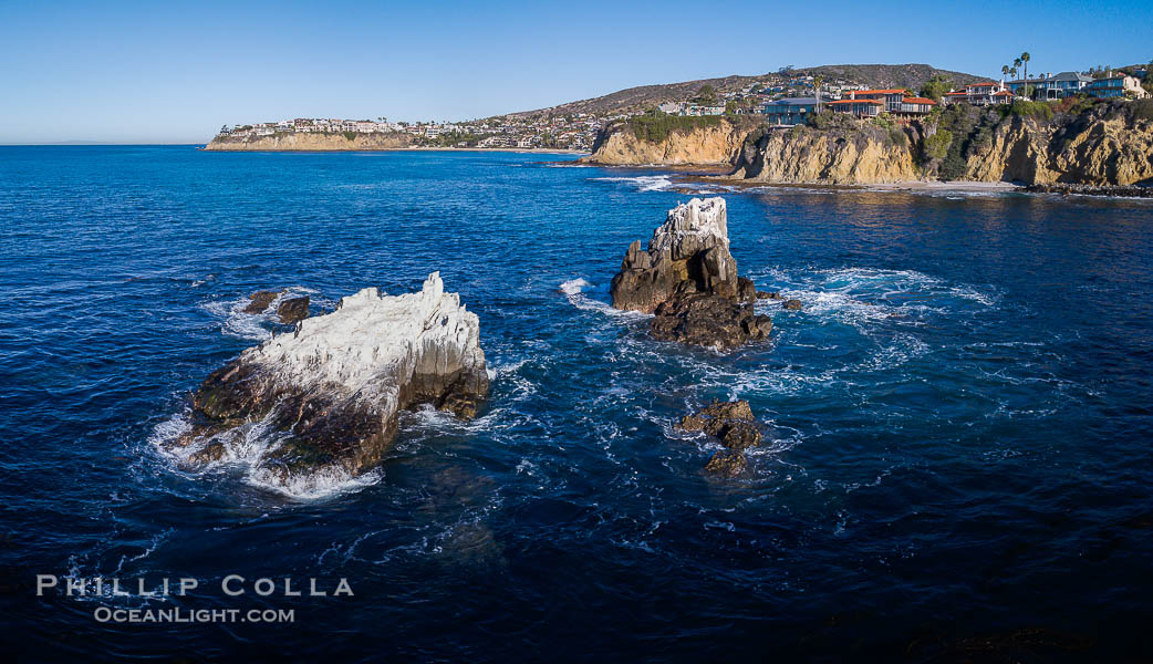 Seal Rocks, Aerial Photo, Laguna Beach, California., natural history stock photograph, photo id 34067