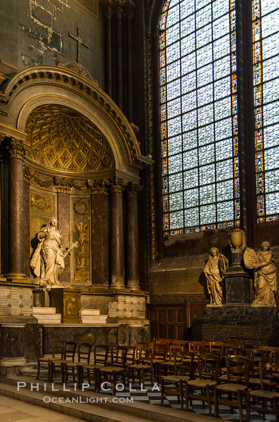 Abbey of Saint-Germain-des-Pres. The Benedictine Abbey of Saint-Germain-des-Pres, just beyond the outskirts of early medieval Paris, was the burial place of Merovingian kings of Neustria. The Abbey was founded in the 6th century by the son of Clovis I, Childebert I. France, natural history stock photograph, photo id 28238