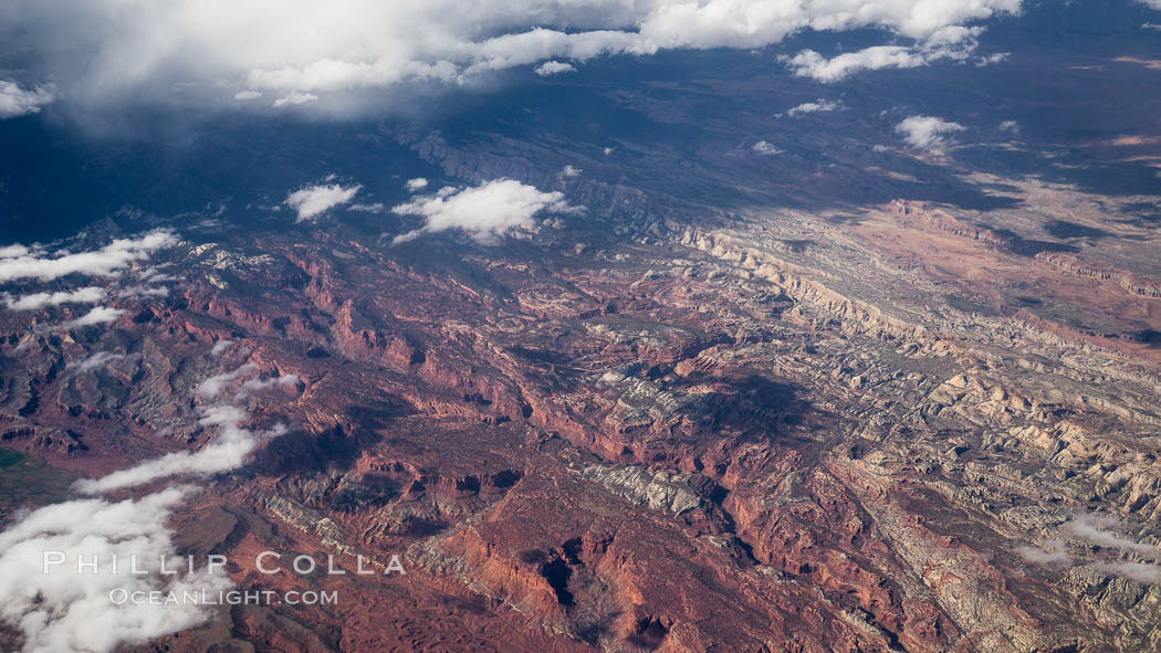 Above the American Southwest, aerial photo., natural history stock photograph, photo id 29422