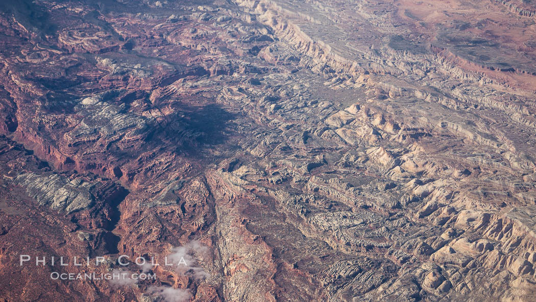 Above the American Southwest, aerial photo., natural history stock photograph, photo id 29423