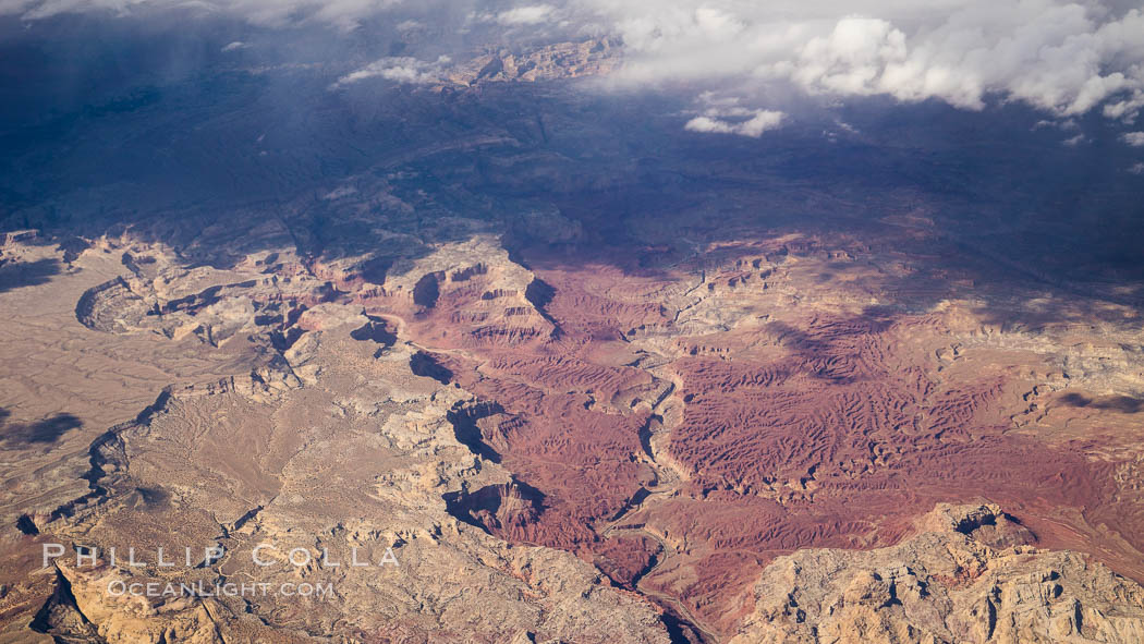 Above the American Southwest, aerial photo., natural history stock photograph, photo id 29425
