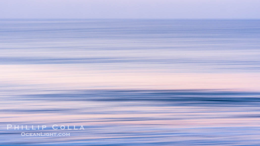 Windansea Waves and Earthshadow, abstract, motion blur and pre-dawn earthshadow colors., natural history stock photograph, photo id 37680