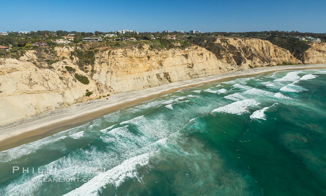 Aerial Photo of Blacks Beach and La Jolla Farms. California, USA, natural history stock photograph, photo id 30821