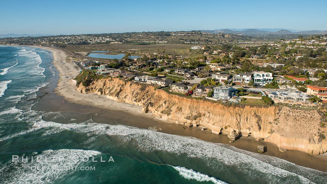 Aerial Photo of Cardiff and Solana Beach Coastline., natural history stock photograph, photo id 30726