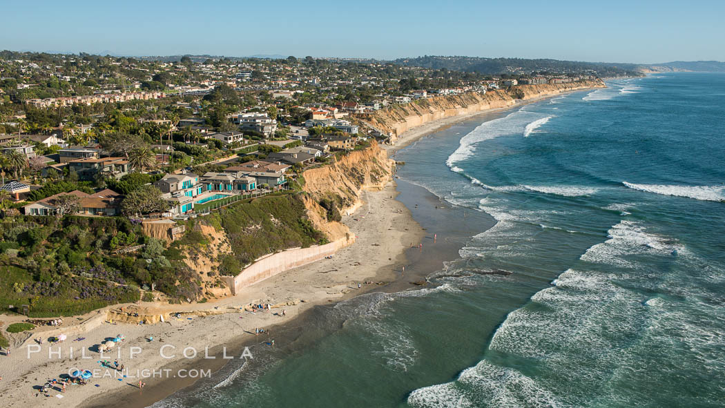 Aerial Photo of Cardiff and Solana Beach Coastline., natural history stock photograph, photo id 30725