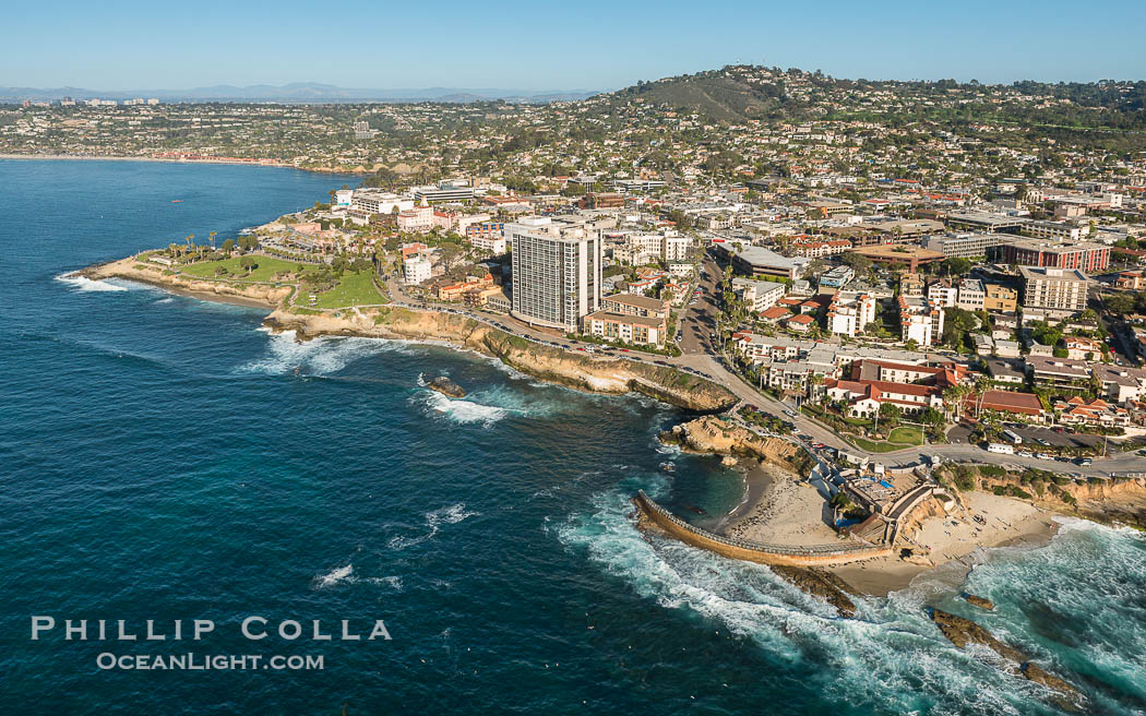Aerial Photo of Children's Pool and La Jolla Coastline., natural history stock photograph, photo id 30743