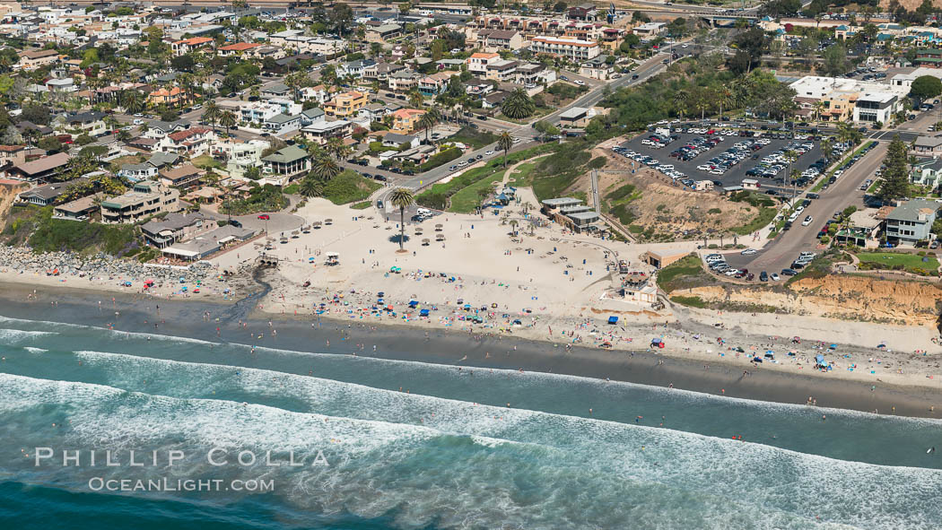 Aerial photo of Coastal Encinitas and Leucadia. California, USA, natural history stock photograph, photo id 30669