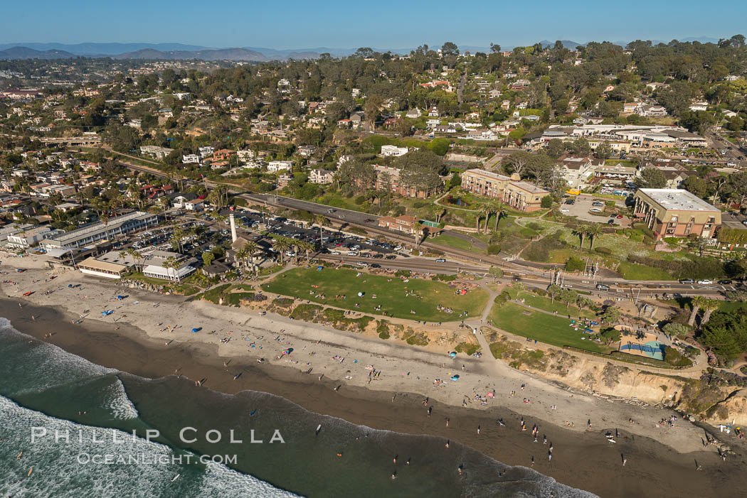 Aerial Photo of Del Mar 15th Street Powerhouse Park., natural history stock photograph, photo id 30730