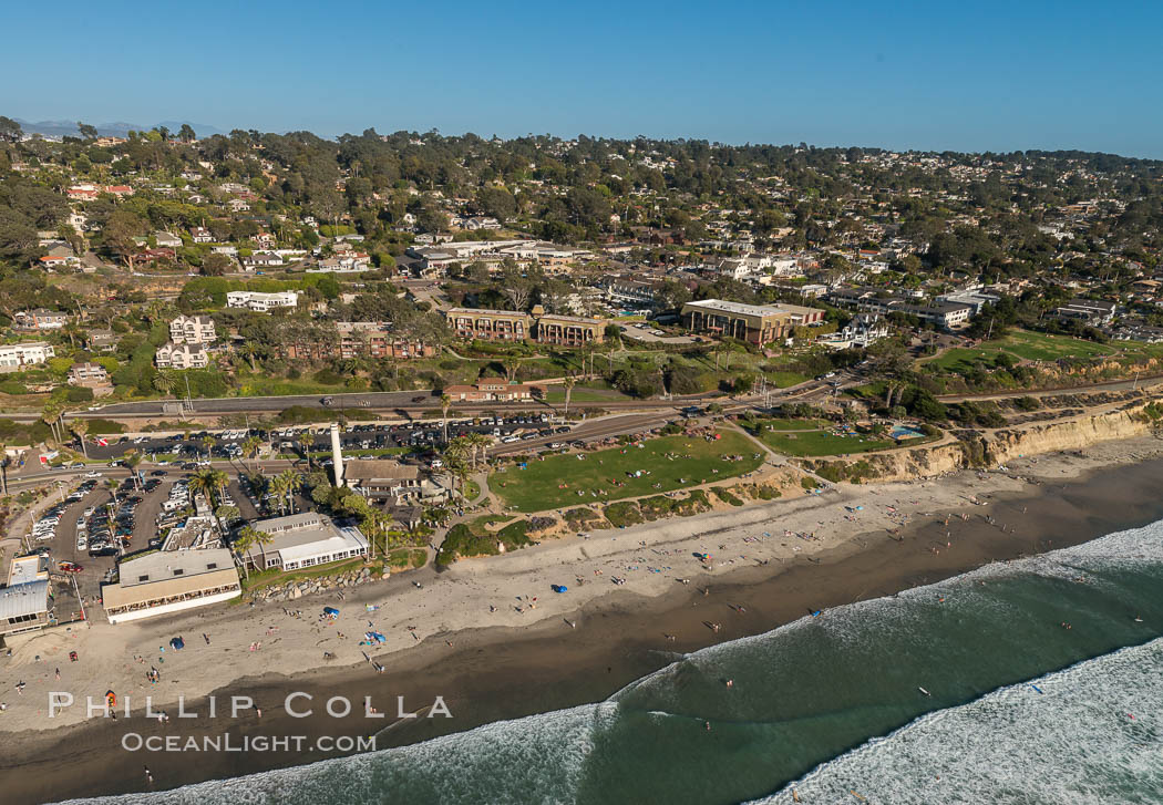 Aerial Photo of Del Mar 15th Street Powerhouse Park., natural history stock photograph, photo id 30729