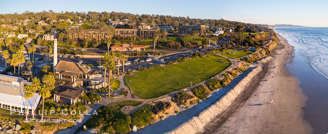 Aerial Photo of Del Mar Coastline, North County, San Diego. California, USA, natural history stock photograph, photo id 38217