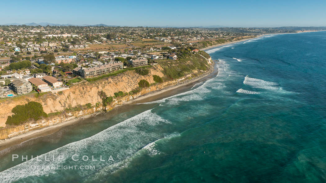 Aerial Photo of Encinitas Coastline., natural history stock photograph, photo id 30723