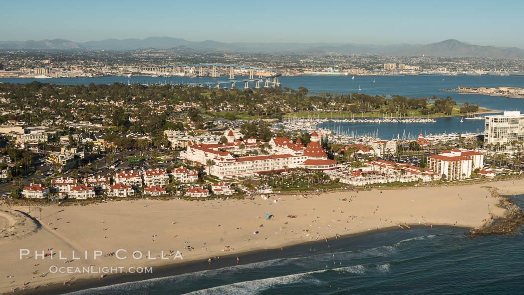 Aerial Photo of Hotel Del Coronado., natural history stock photograph, photo id 30760