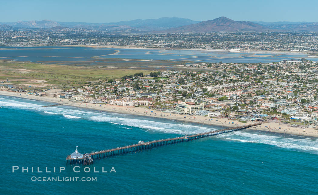 Aerial Photo of Imperial Beach Pier and Coastal Imperial Beach. California, USA, natural history stock photograph, photo id 30703