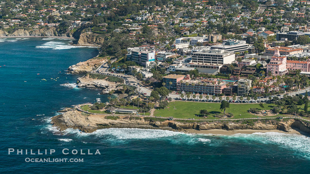 Aerial Photo of La Jolla Coastline., natural history stock photograph, photo id 30708
