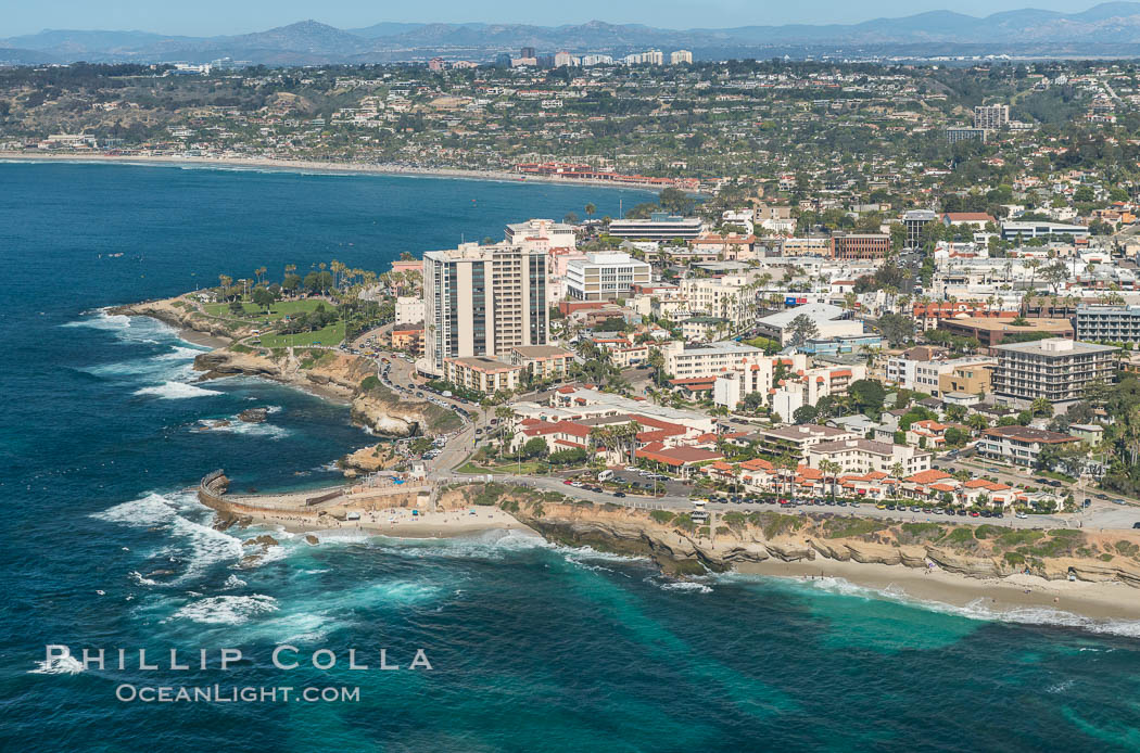 Aerial Photo of La Jolla Coastline. California, USA, natural history stock photograph, photo id 30707