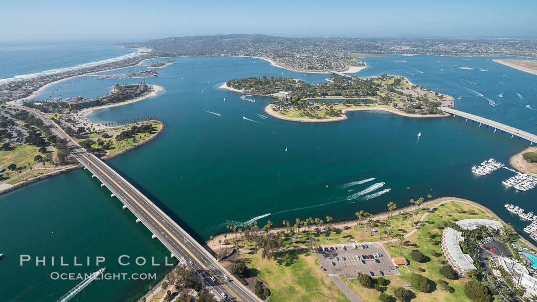 Aerial Photo of Mission Bay. San Diego, California, USA, natural history stock photograph, photo id 30828