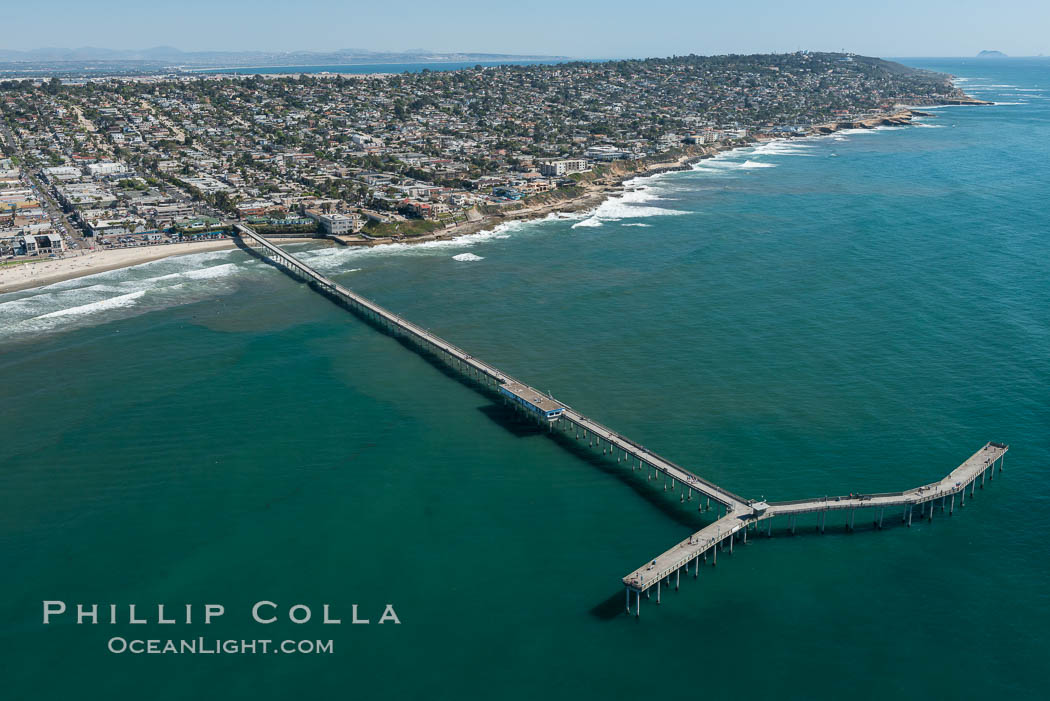 Aerial Photo of Ocean Beach Pier. San Diego, California, USA, natural history stock photograph, photo id 30695