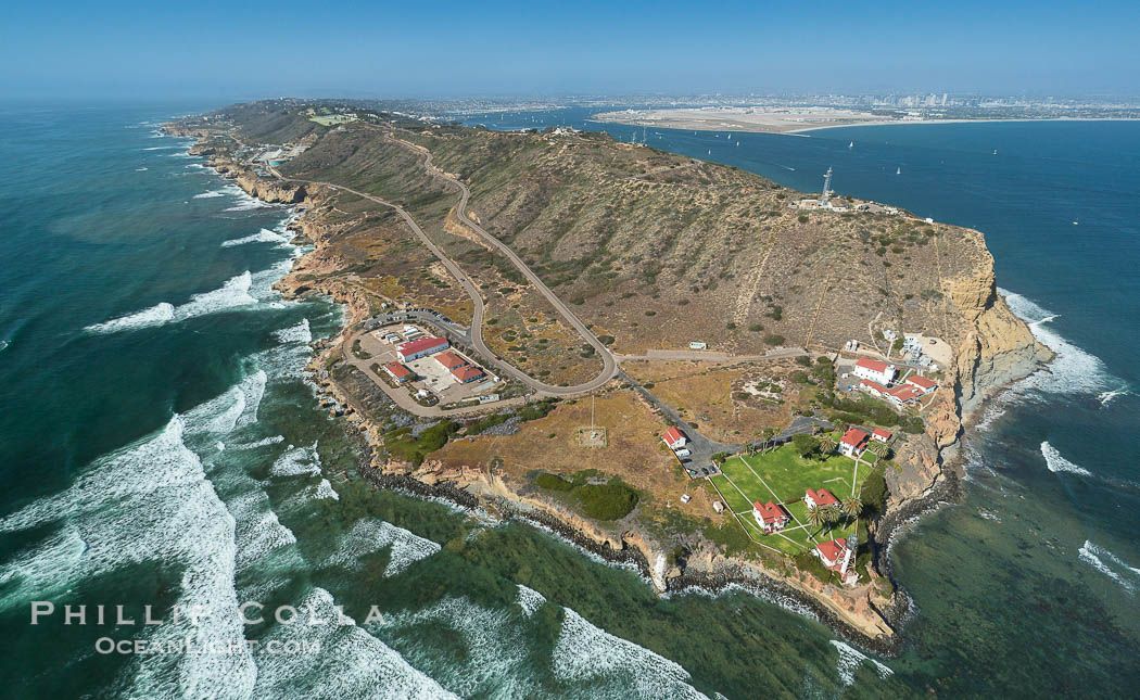 Aerial Photo of Point Loma and Cabrillo Monument., natural history stock photograph, photo id 30827