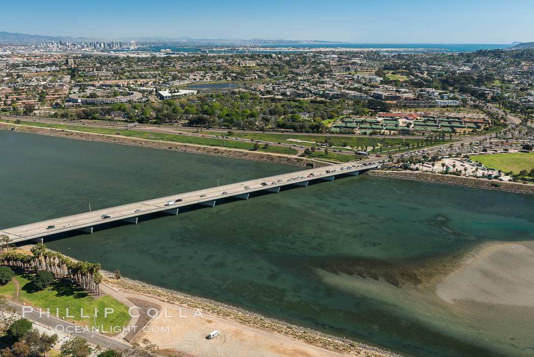 Aerial Photo of San Diego River. California, USA, natural history stock photograph, photo id 30690