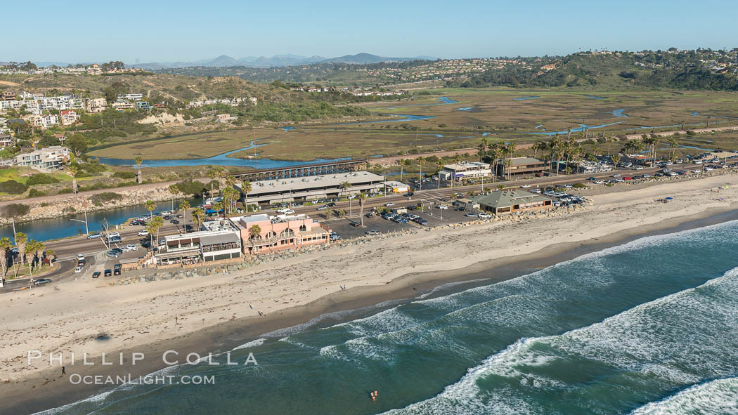 Aerial Photo of San Elijo State Beach and Encinitas Coastline. California, USA, natural history stock photograph, photo id 30793