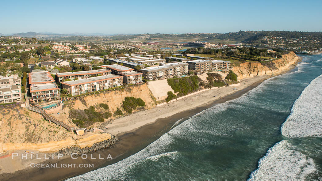 Aerial Photo of Solana Beach Coastline. California, USA, natural history stock photograph, photo id 30796