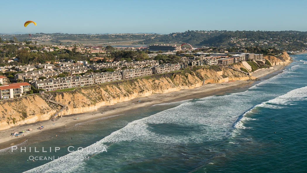 Aerial Photo of Solana Beach Coastline. California, USA, natural history stock photograph, photo id 30795