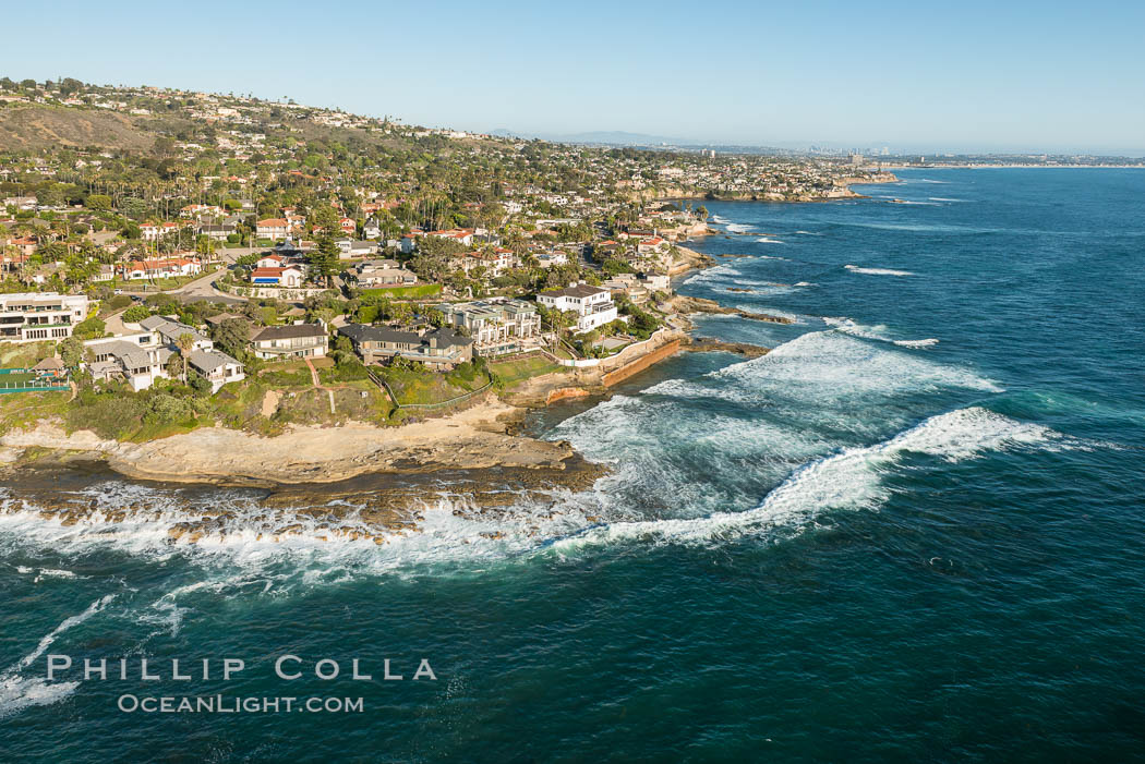 Aerial Photo of South La Jolla State Marine Reserve. California, USA, natural history stock photograph, photo id 30748