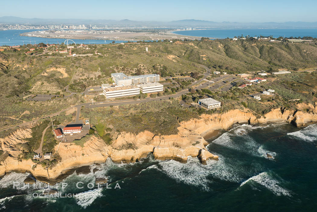 Aerial Photo of SPAWAR Systems Center, Point Loma, San Diego. California, USA, natural history stock photograph, photo id 30809