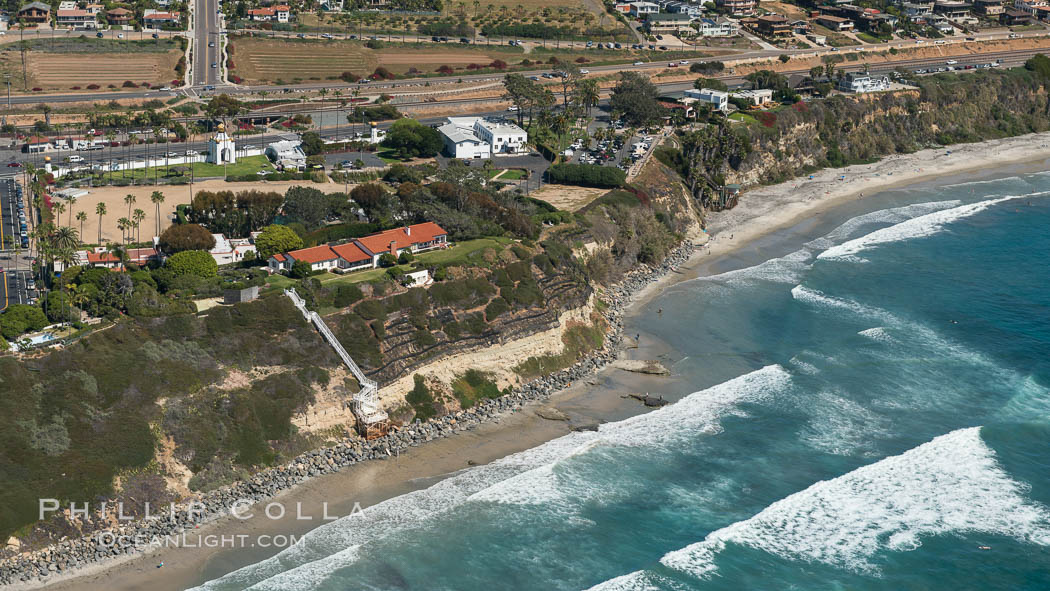 Aerial Photo of Swamis Marine Conservation Area.  Swami's State Marine Conservation Area (SMCA) is a marine protected area that extends offshore of Encinitas in San Diego County. California, USA, natural history stock photograph, photo id 30573