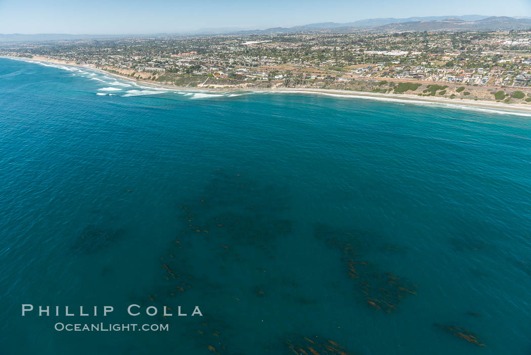Aerial Photo of Swamis Marine Conservation Area.  Swami's State Marine Conservation Area (SMCA) is a marine protected area that extends offshore of Encinitas in San Diego County. California, USA, natural history stock photograph, photo id 30578