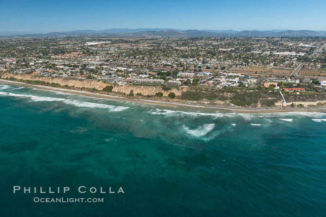 Aerial Photo of Swamis Marine Conservation Area.  Swami's State Marine Conservation Area (SMCA) is a marine protected area that extends offshore of Encinitas in San Diego County. California, USA, natural history stock photograph, photo id 30576