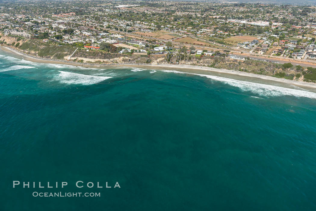 Aerial Photo of Swamis Marine Conservation Area.  Swami's State Marine Conservation Area (SMCA) is a marine protected area that extends offshore of Encinitas in San Diego County. California, USA, natural history stock photograph, photo id 30575