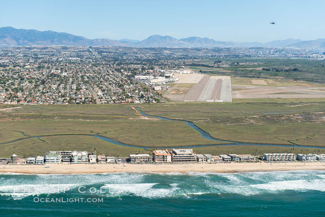 Aerial Photo of Tijuana River Mouth SMCA.  Tijuana River Mouth State Marine Conservation Area borders Imperial Beach and the Mexican Border. California, USA, natural history stock photograph, photo id 30644