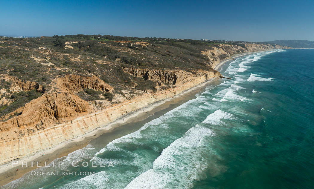 Aerial Photo of Torrey Pines State Reserve. San Diego, California, USA, natural history stock photograph, photo id 30819
