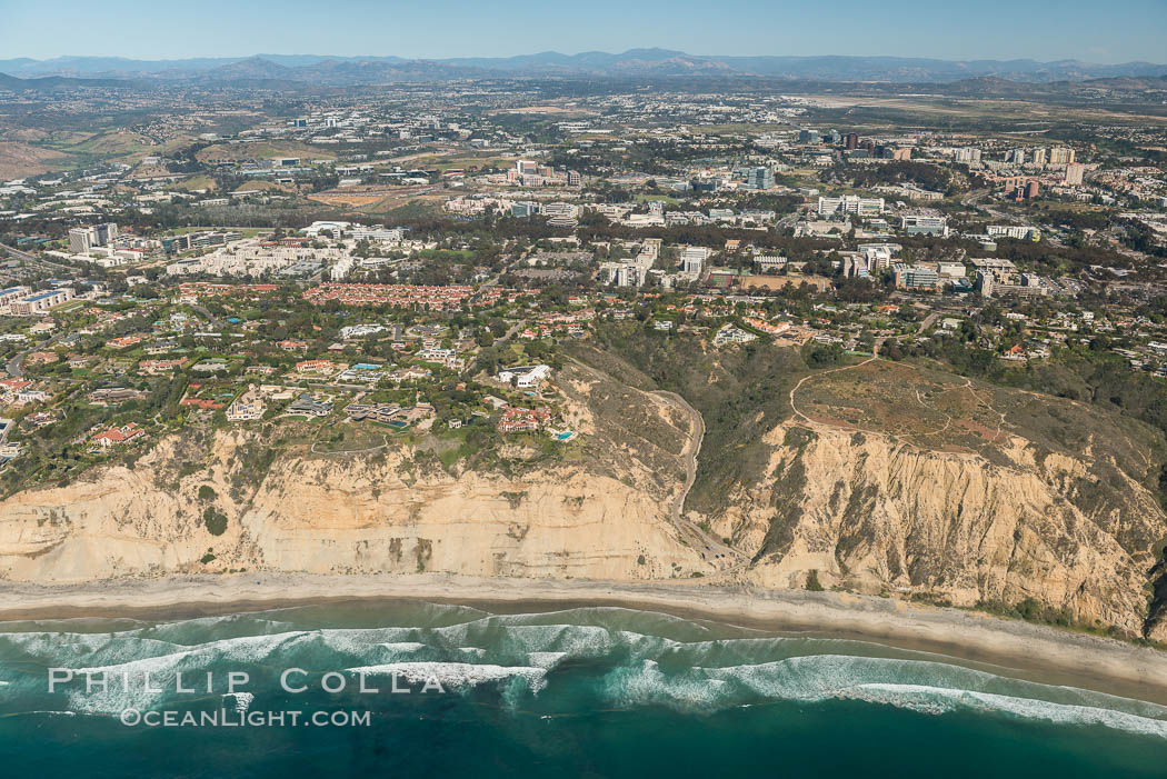 Aerial Photo of UC San Diego, Blacks Beach and La Jolla Farms. California, USA, natural history stock photograph, photo id 30709