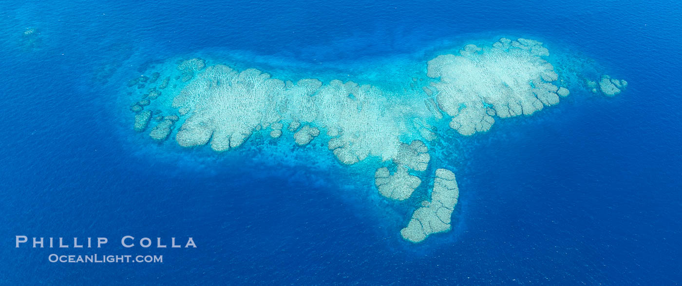 Aerial View of Cat's Meow Reef, Bligh Waters, Fiji., natural history stock photograph, photo id 41148
