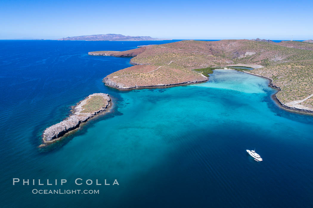 Aerial View near Playa Balandra and Lobera San Rafaelito, Sea of Cortez. Baja California, Mexico, natural history stock photograph, photo id 33828