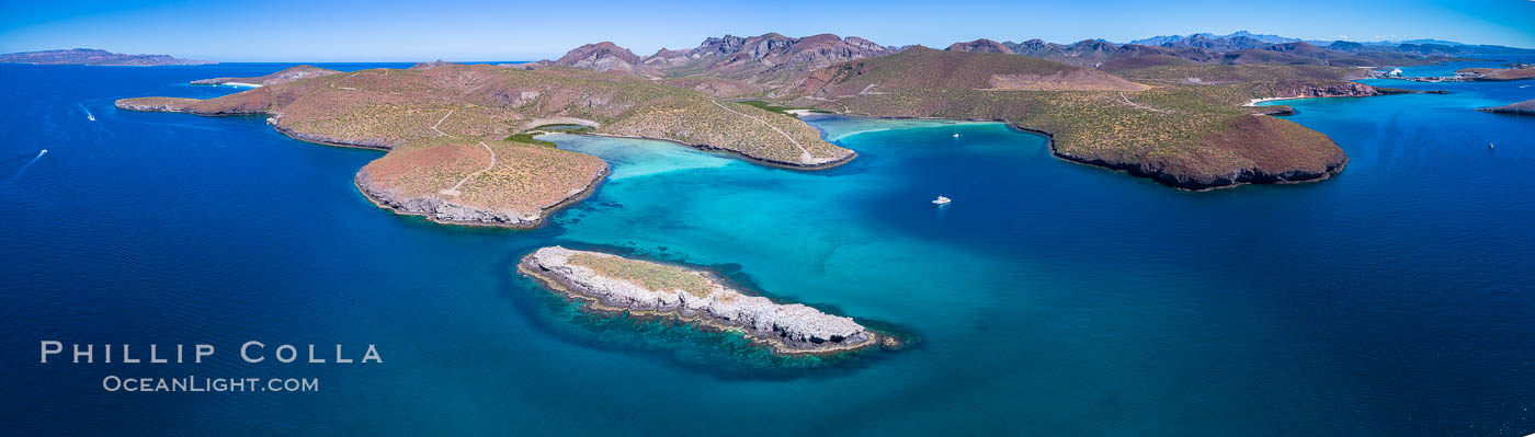 Aerial View near Playa Balandra and Lobera San Rafaelito, Sea of Cortez. Baja California, Mexico, natural history stock photograph, photo id 33829