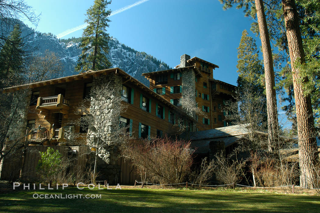 Ahwahnee Hotel, Yosemite Valley. Yosemite National Park, California, USA, natural history stock photograph, photo id 06979