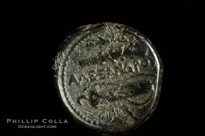 Alexander III (Alexander the Great) of Macedonia (336-323 B.C.), depicted on ancient Macedonian coin (bronze, denom/type: AE18) (AE18; SCG6741VAR)., natural history stock photograph, photo id 06747