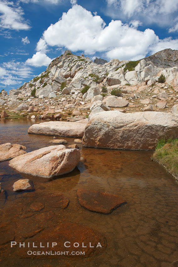 Alpine pond and ridge near Vogelsang Peak, near Vogelsang Pass (10685') in Yosemite's high country. Yosemite National Park, California, USA, natural history stock photograph, photo id 23215