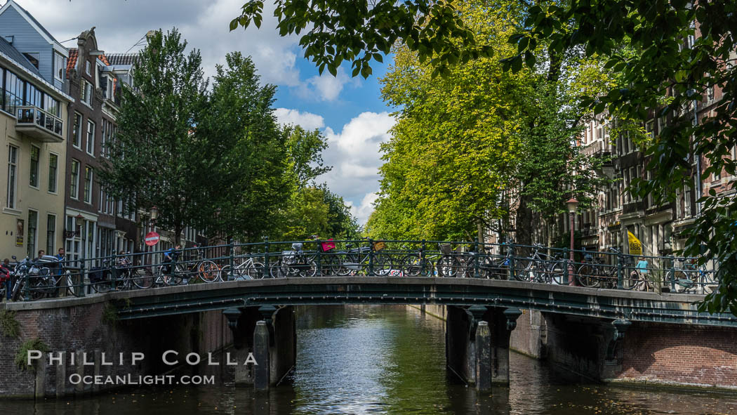 Amsterdam canals and quaint city scenery. Holland, Netherlands, natural history stock photograph, photo id 29444