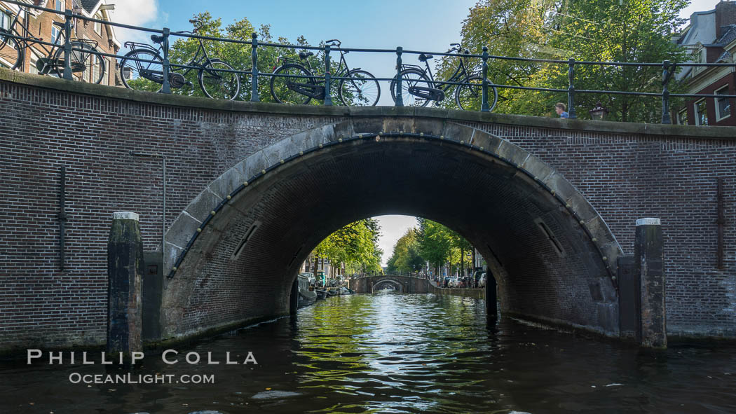 Amsterdam canals and quaint city scenery. Holland, Netherlands, natural history stock photograph, photo id 29448