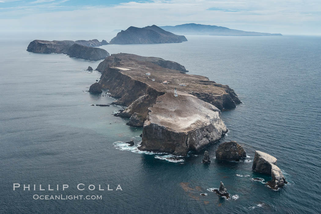 Anacapa Island, east end, aerial photo. California, USA, natural history stock photograph, photo id 29402
