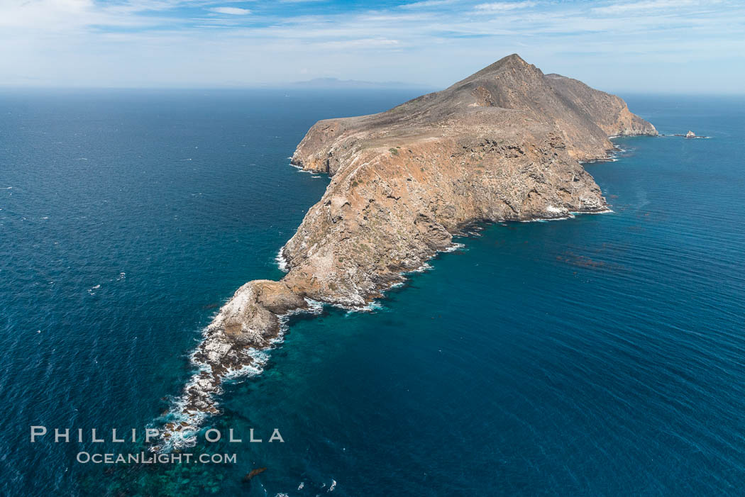 Anacapa Island, west end, aerial photo. California, USA, natural history stock photograph, photo id 29396